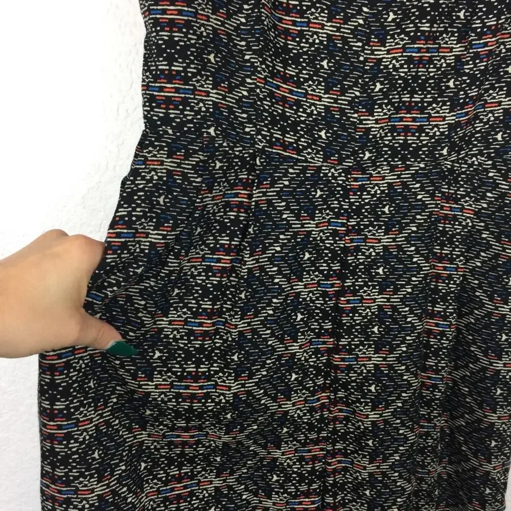 NWT Zara Boho Woven Linen Printed Tribal Crop Wide Leg Jumpsuit XS